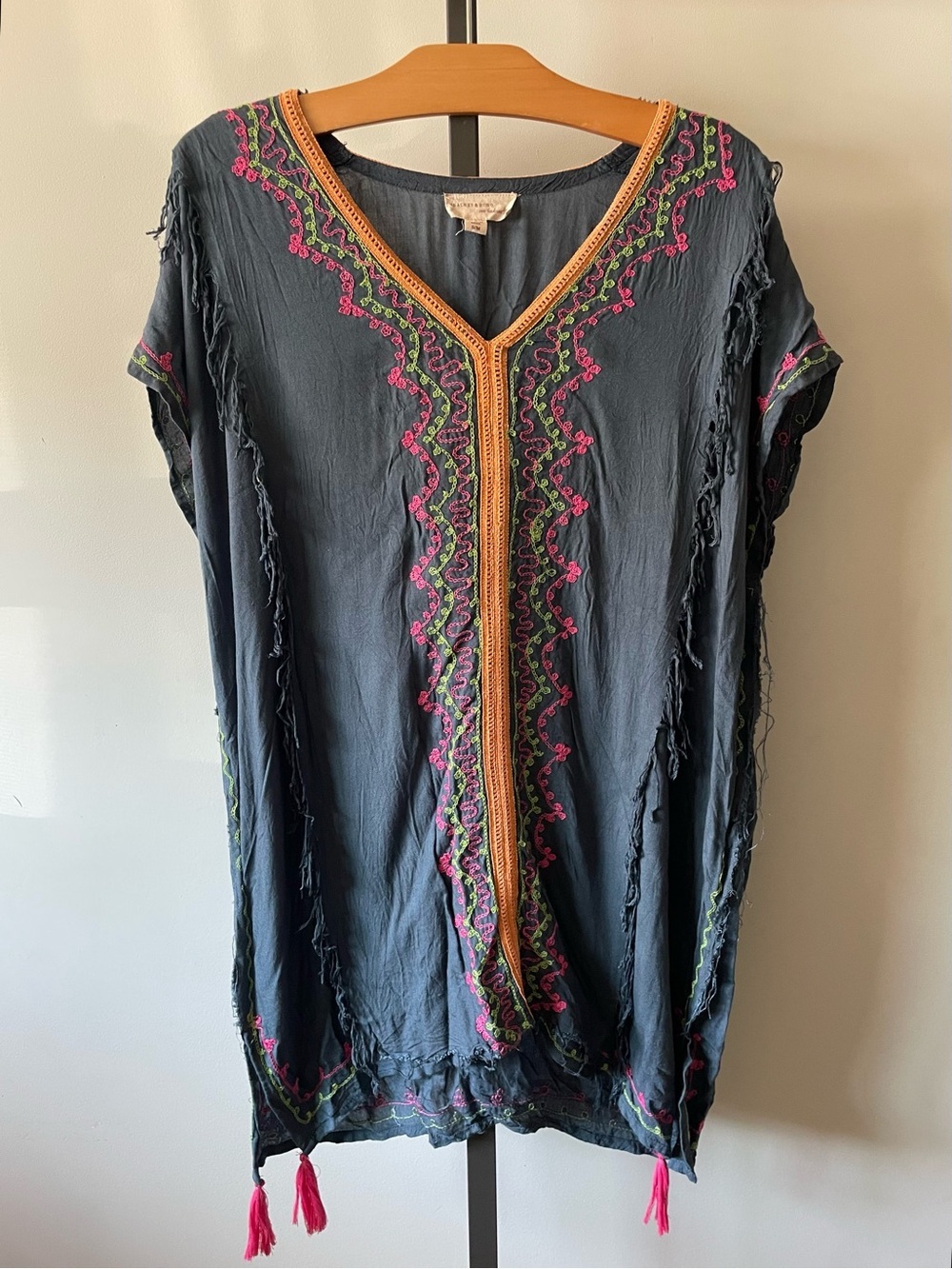 Beaches & Boho Tassel Kaftan Tunic Festival Hippie Coachella Small Medium